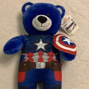 Build-A-Bear Captain America Bear w/ Outfit, Shield & Boots – NWT